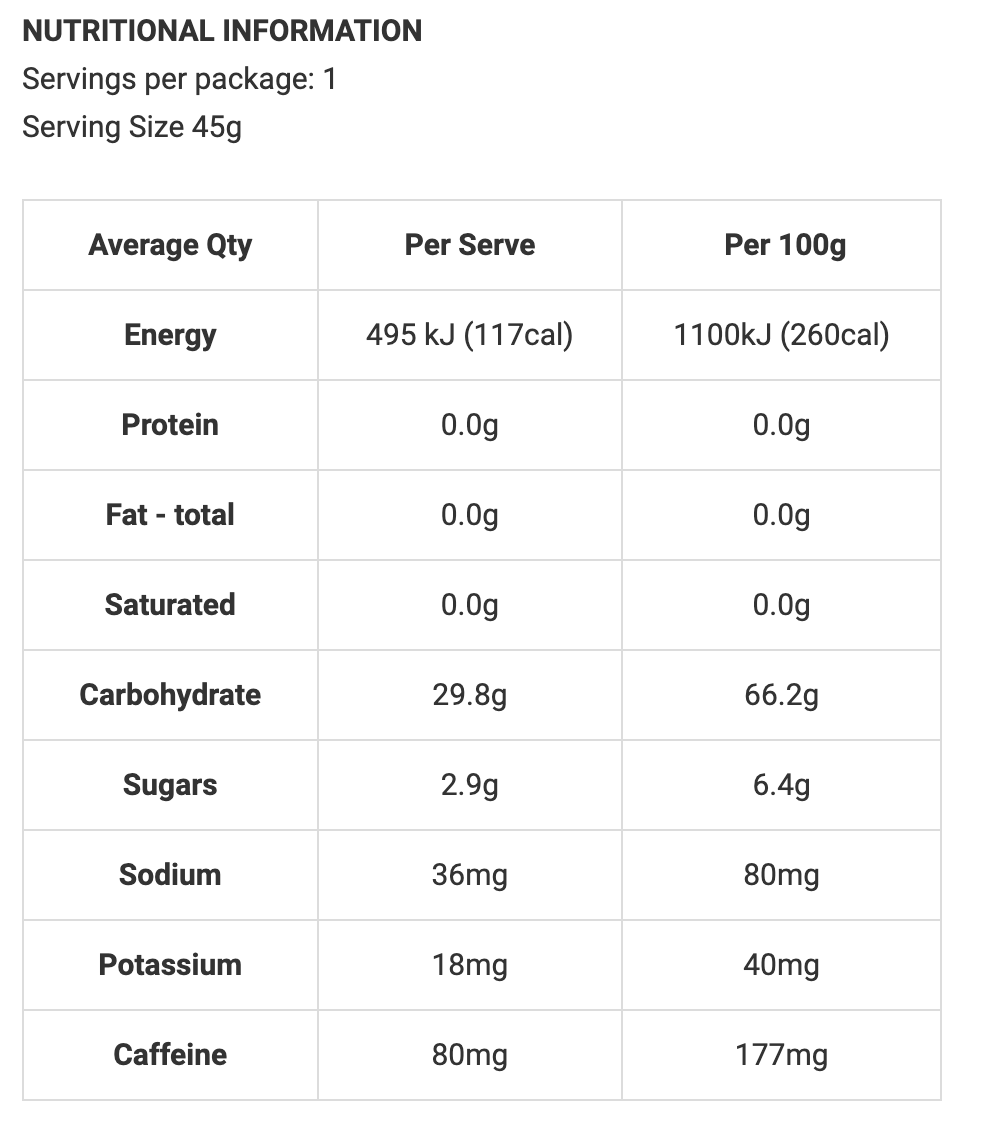 KODA Energy Gel - Caffeinated