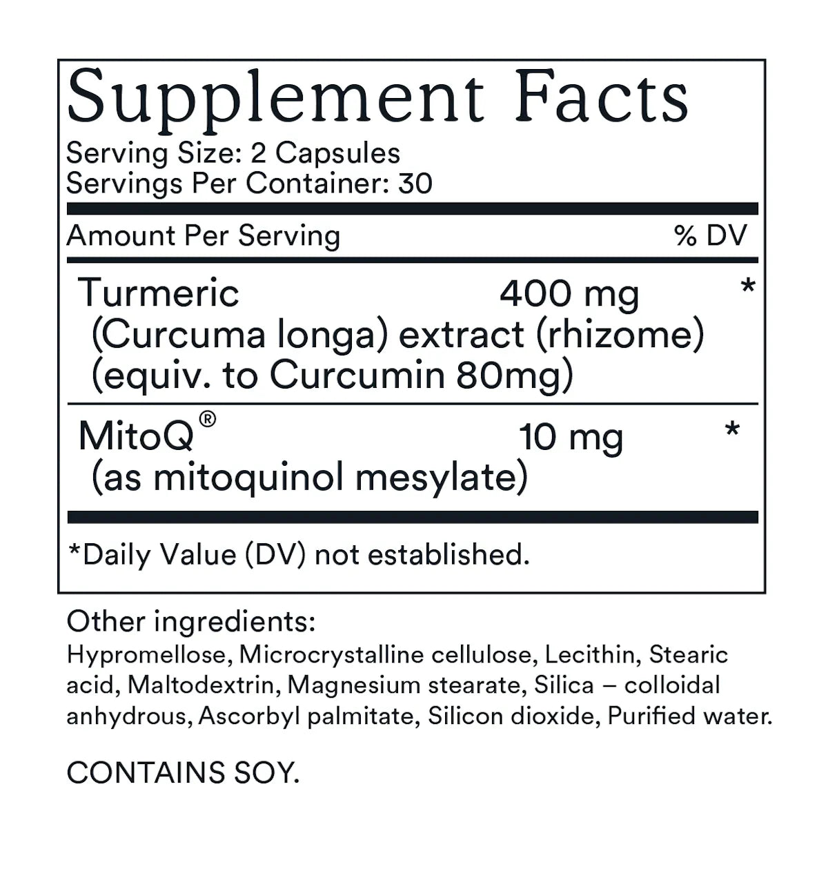 MitoQ + Curcumin 60 Capsules