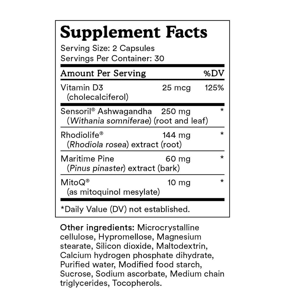 MitoQ Adrenal + Balance 60 Capsules