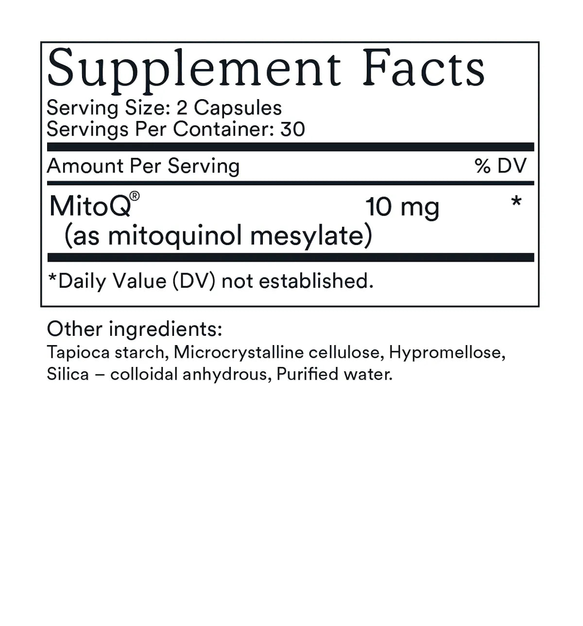 MitoQ Pure 60 Capsules